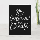 Breakup Gag Gift Cheating Joke My Girlfriend Is A Kaart (Voorkant)