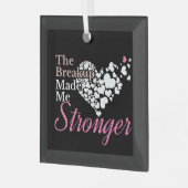 Breakup maakte me sterker - Recovery Support Glas Ornament (Voorkant links)