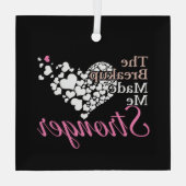 Breakup maakte me sterker - Recovery Support Glas Ornament (Achterkant)