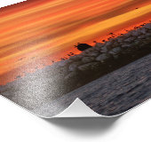 Breakwall with Pelicans - Marina Del Rey, CA Foto Afdruk (Hoek)