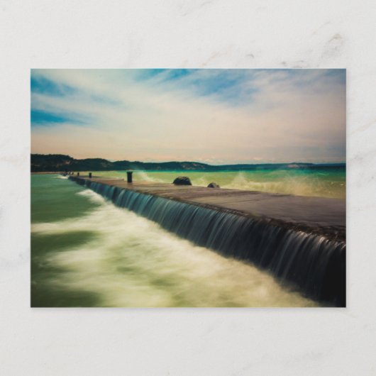 Breakwater, Frankfort Harbour, Michigan Briefkaart (Voorkant)