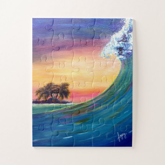 Breakwater Glow Fine Art Puzzle Legpuzzel (Verticaal)