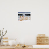Breakwater in de rivier de Iy Hudson Poster (Keuken)