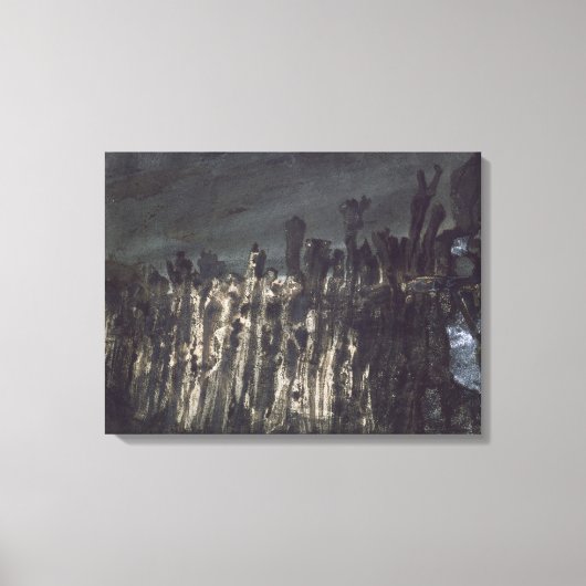 Breakwater in Jersey Canvas Afdruk (Voorkant)