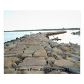 Breakwater, Sakonnet Point, Little Compton, RI Foto Afdruk (Voorkant)
