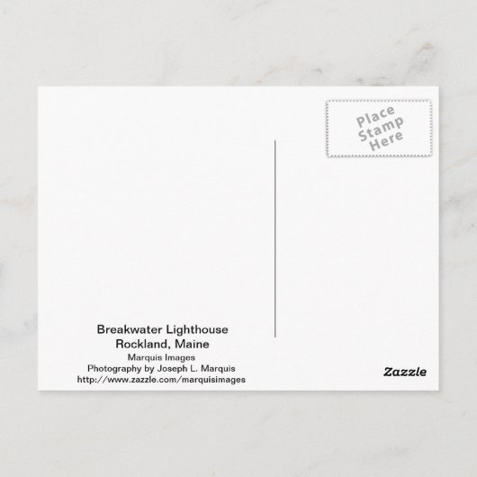 Breakwater Vuurtoren Briefkaart (Achterkant)