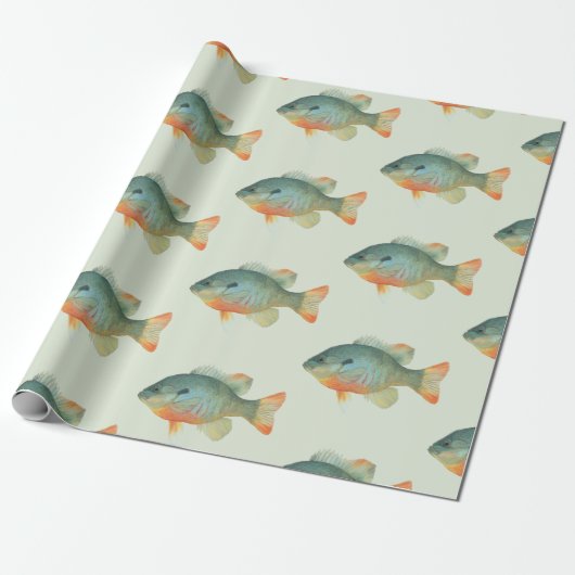 Bream Bluegill Sunfish Perch Fish Gift Cadeaupapier (Uitgerold)