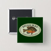 Bream Bum Gevist Vierkante Button 5,1 Cm (Voorkant /achterkant)