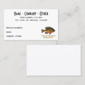 Bream Fisherman Visitekaartje (Voorkant / Achterkant)