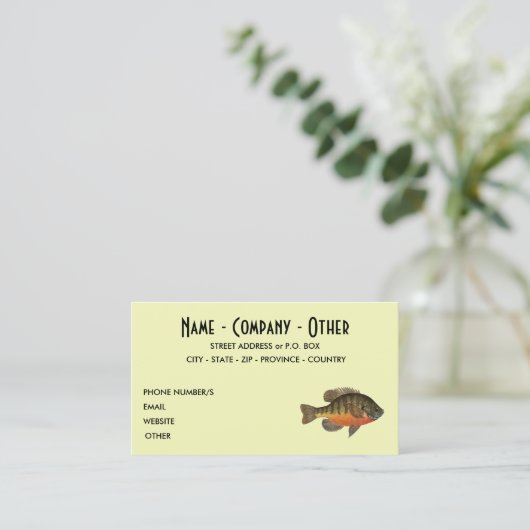 Bream Gevist Visitekaartje (Staand voorkant)