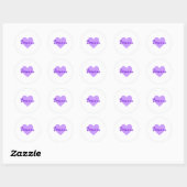 Breanna in Paars Ronde Sticker (Vel)
