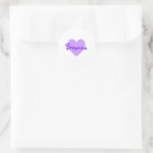 Breanna in Paars Ronde Sticker (Tas)