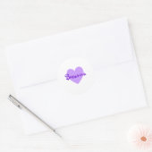 Breanna in Paars Ronde Sticker (Envelop)