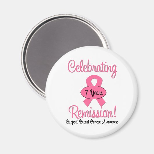 Breast Cancer 7 Year Remissie Magneet (Voorkant / Achterkant)