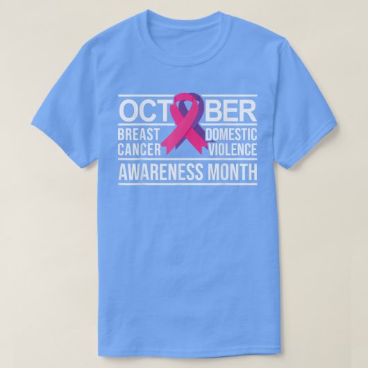 Breast Cancer and Domestic Violence Awareness  T-shirt (Design voorkant)