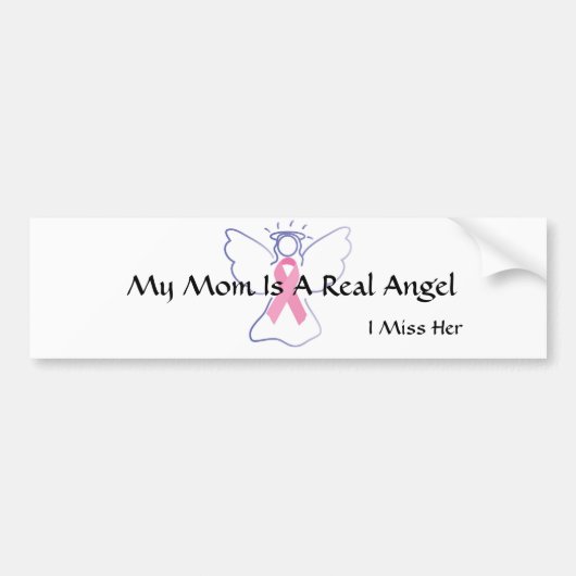 Breast Cancer Angel Bumpersticker (Voorkant)