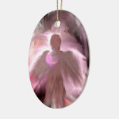 Breast Cancer Angel Keramisch Ornament (Links)