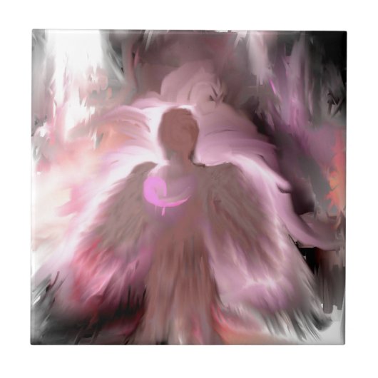 Breast Cancer Angel Tegeltje (Voorkant)