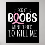 Breast Cancer Aware Controleer uw borstmijn geprob Poster (Voorkant)