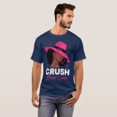 Breast Cancer Awareness African American Afro Wome T-shirt (Voorkant volledig)
