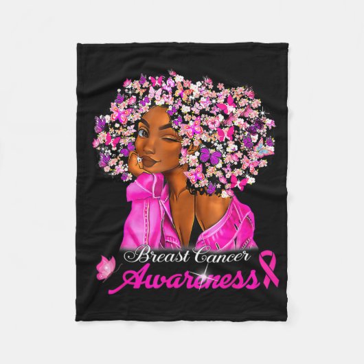 Breast Cancer Awareness African American Women Mel Fleece Deken (Voorkant)