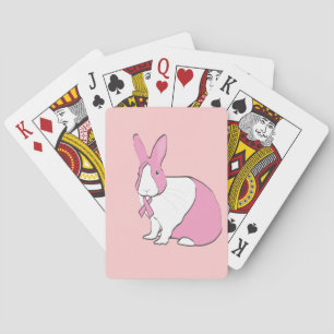 BREAST CANCER AWARENESS BUNNY POKERKAARTEN
