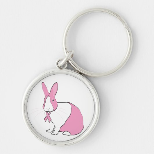 BREAST CANCER AWARENESS BUNNY SLEUTELHANGER (Voorkant)