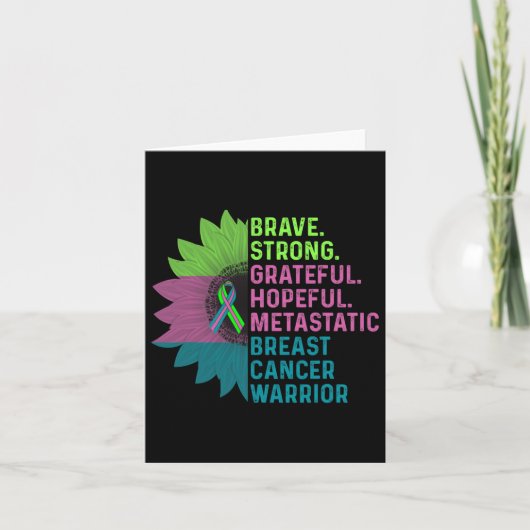 Breast Cancer Awareness Care Warrior Kaart (Voorkant)