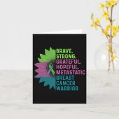 Breast Cancer Awareness Care Warrior Kaart (Gele Bloem)