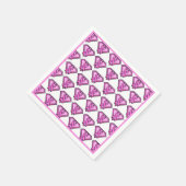 Breast Cancer Awareness Diamond Logo White Servet (Hoek)