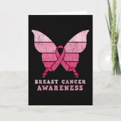 Breast Cancer Awareness Family Matching Butterfly Kaart (Voorkant)
