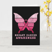 Breast Cancer Awareness Family Matching Butterfly Kaart (Gele Bloem)