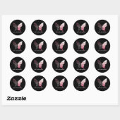 Breast Cancer Awareness Family Matching Butterfly Ronde Sticker (Vel)
