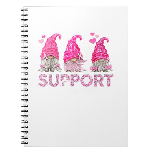 Breast Cancer Awareness Gnomen Support Squad Notitieboek (Voorkant)