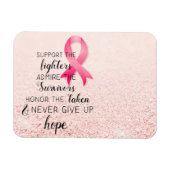 Breast Cancer Awareness Hope Inspirerend Quote Magneet (Horizontaal)