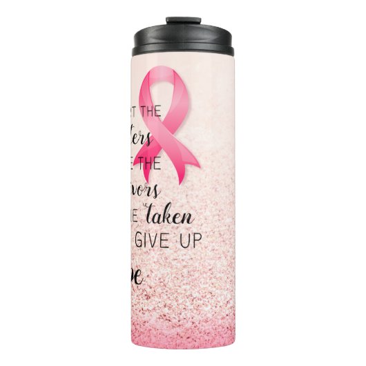 Breast Cancer Awareness Hope Inspirerend Quote Thermosbeker (Voorkant)