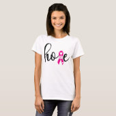 Breast Cancer Awareness Hope T-dhirt T-shirt (Voorkant volledig)