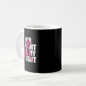 Breast Cancer Awareness Husband Support Squad Koffiemok (Voorkant links)