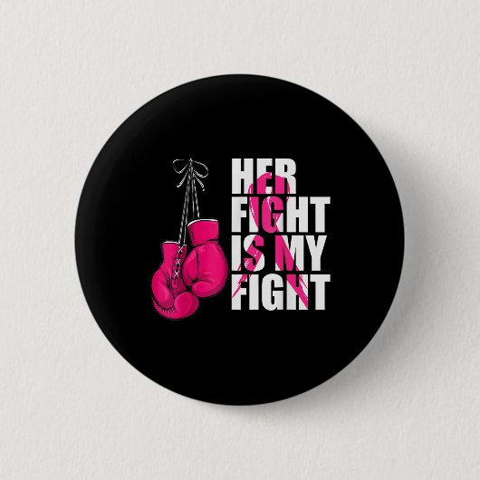 Breast Cancer Awareness Husband Support Squad Ronde Button 5,7 Cm (Voorkant)
