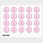 Breast Cancer Awareness I wear Pink For Ronde Sticker (Vel)