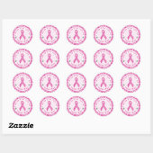 Breast Cancer Awareness I wear Pink For Ronde Sticker (Vel)
