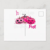 Breast Cancer Awareness In October We Wear Pink Pu Briefkaart (Achterkant)