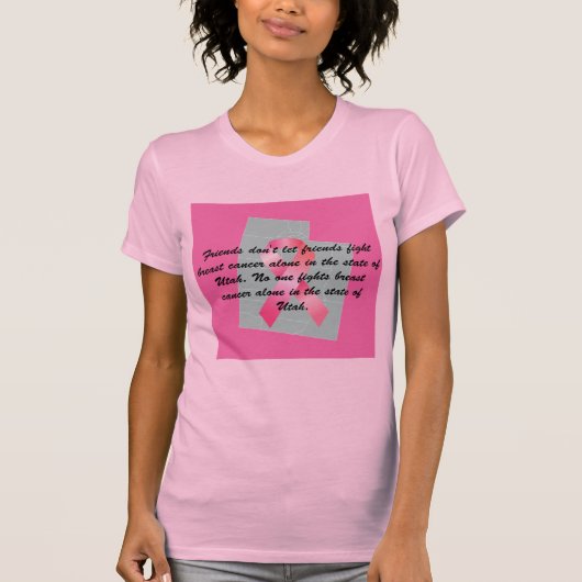 Breast Cancer Awareness in Utah T-shirt  (Voorkant)