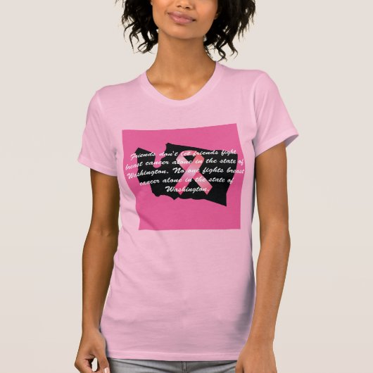Breast Cancer Awareness in Washington T-shirt  (Voorkant)
