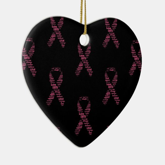 Breast Cancer Awareness Keramisch Ornament (Rechts)