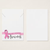 Breast Cancer Awareness Ketting Display Card Visitekaartje (Voorkant /achterkant)