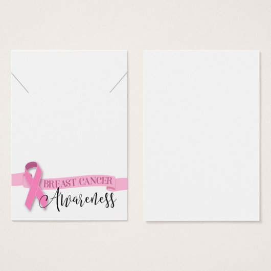 Breast Cancer Awareness Ketting Display Card Visitekaartje (Voorkant /achterkant)