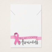 Breast Cancer Awareness Ketting Display Card Visitekaartje (Voorkant)