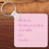 Breast Cancer Awareness maand roze offerte op maat Sleutelhanger (Voorkant)