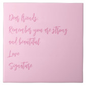 Breast Cancer Awareness maand roze offerte op maat Tegeltje (Voorkant)